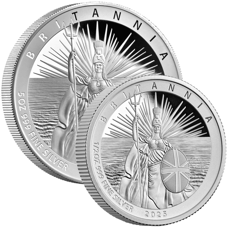Birch Gold: Proof Silver Britannia 1/2 oz, 5 oz Coins